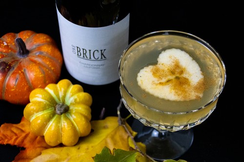 Fall-O Your Heart wine cocktail with One Brick Chardonnay
